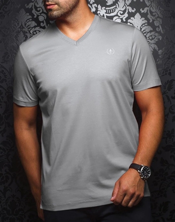 Au Noir T-Shirt Michael-V Light Grey
