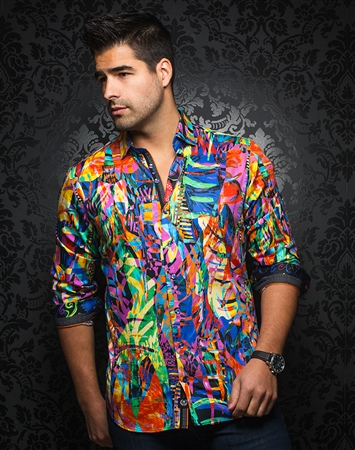 Designer Dress Shirt: Veneto Multi