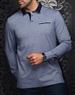 Au Noir POLO LONG SLEEVES VERNER, Navy White