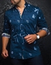 Men fashion button up shirt | navy