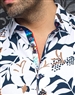 Men fashion button up shirt | white navy