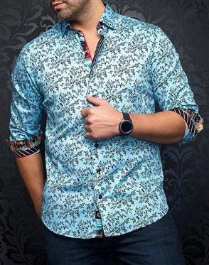 Au Noir Shirt Victor Turquoise