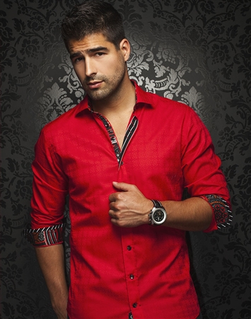 Designer Shirt: Luxury Red Sport Shirt