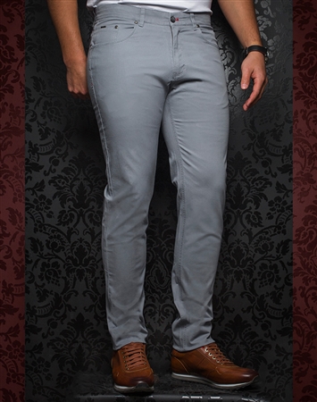 Designer Gray Pants - Walter Silver