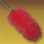 44" 2-section extension (built-in) wool duster. Colored Heads (Not white). Heavy-duty plastic handle.  (10" head with 19" long handle extends to 34"). Perfect for cleaning broad surfaces like walls and open desktops.