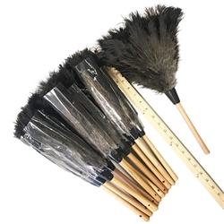 17" Perfect Size Ostrich Feather Duster (12 Pack) w/ Foam Wrap