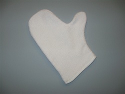 White Microfiber Cleaning Mitt with Thumb