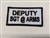 Deputy Sgt @ Arms 3" x 1 1/2" Department Patch Black on White