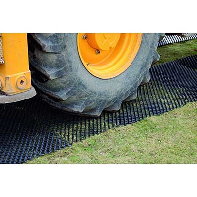 Tenax Trackway Ground Protection Mat - Mesh 4' X 6.7' Black 1A060275