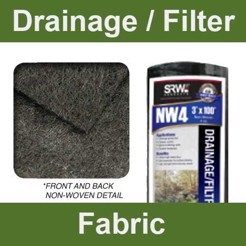 Drainage & Filtration Fabric - Standard Grade - 2oz - 12' x 300' Roll