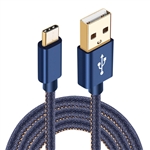USB C charging cable denim