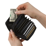 Leather Accordion Security Wallet