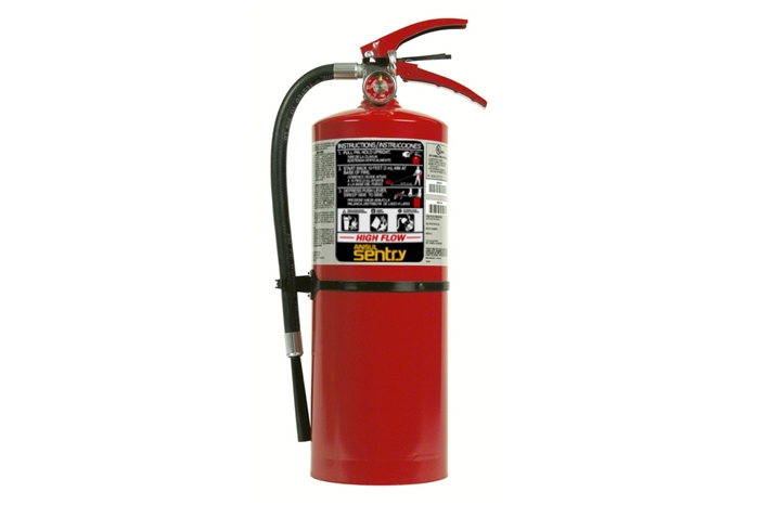 ANSUL SENTRY HIGH-FLOW DRY CHEMICAL ABC FIRE EXTINGUISHER - 10 LB. WITH WALL HOOK
