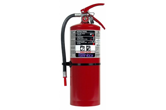 ANSUL SENTRY HIGH-FLOW DRY CHEMICAL PURPLE K FIRE EXTINGUISHER - 10 LB. WITH WALL HOOK