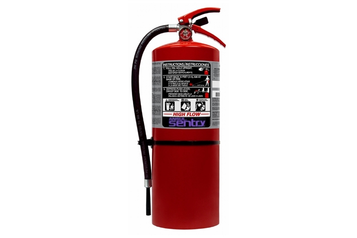 ANSUL SENTRY HIGH-FLOW DRY CHEMICAL PURPLE K FIRE EXTINGUISHER - 20 LB. WITH WALL HOOK