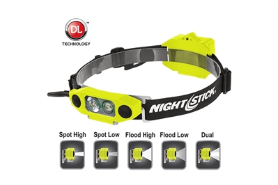 NIGHTSTICK DICATA INTRINSICALLY SAFE LOW PROFILE DUAL-LIGHT HEADLAMP