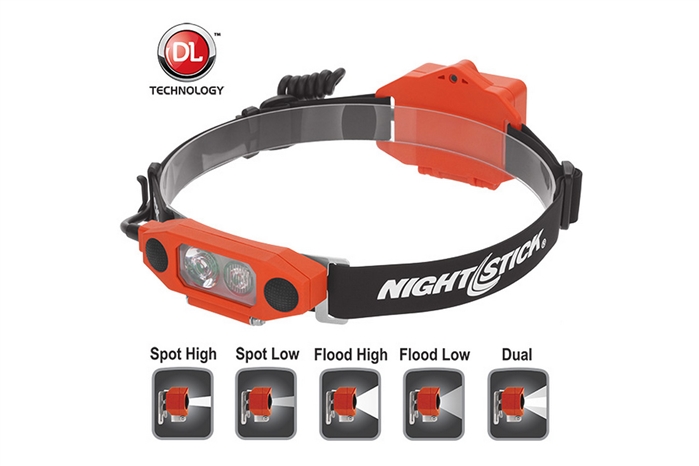 NIGHTSTICK DICATA INTRINSICALLY SAFE LOW PROFILE DUAL-LIGHT HEADLAMP