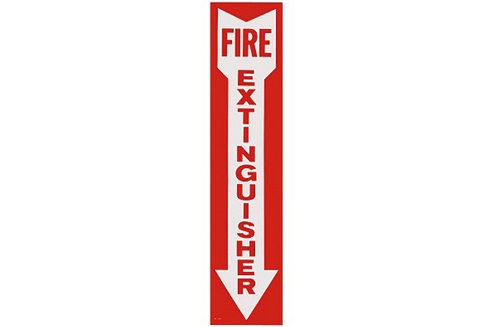 FIRE EXTINGUISHER ARROW SIGN - 4" X 18"