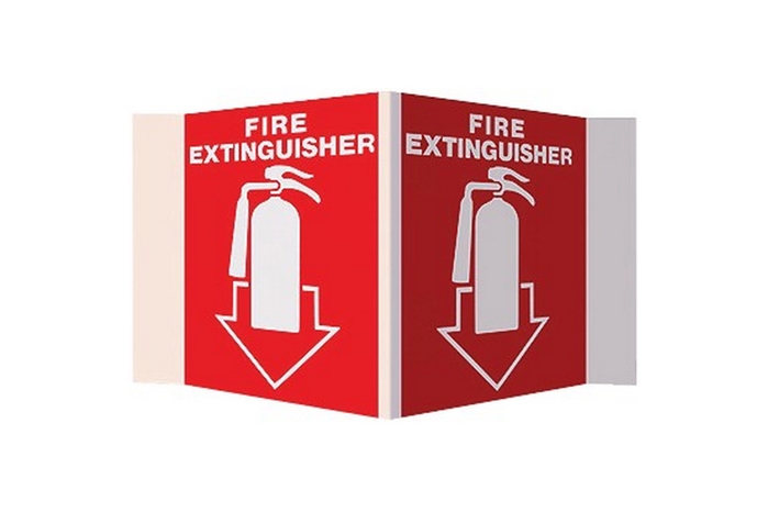 FIRE EXTINGUISHER STAND-OUT SIGN - 5" X 6"