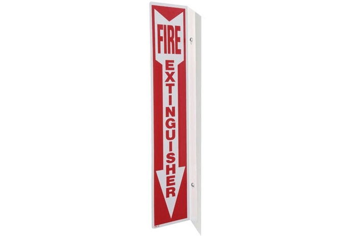 FIRE EXTINGUISHER ARROW 90 ANGLE SIGN - 4" X 18"