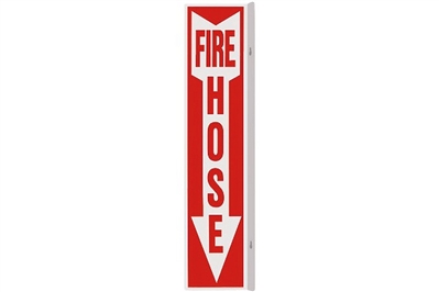 FIRE HOSE ARROW 90 ANGLE SIGN - 4" X 18"