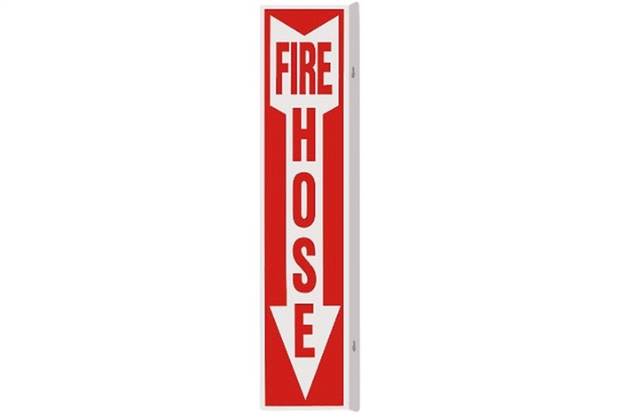 FIRE HOSE ARROW 90 ANGLE SIGN - 4" X 18"