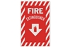 FIRE EXTINGUISHER ARROW SIGN - 8" X 12"