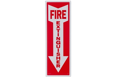 FIRE EXTINGUISHER ARROW SIGN - 4" X 12"