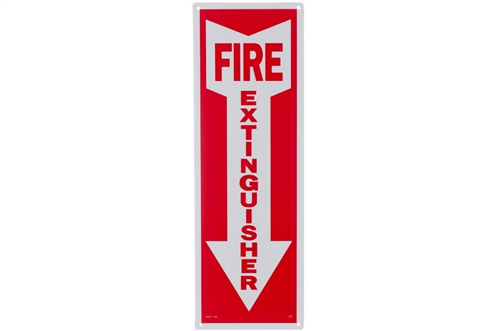 FIRE EXTINGUISHER ARROW SIGN - 4" X 12"