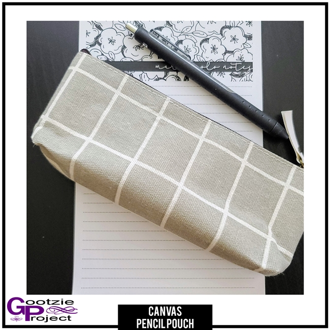 2019 July Box Grey Canvas Pencil Case