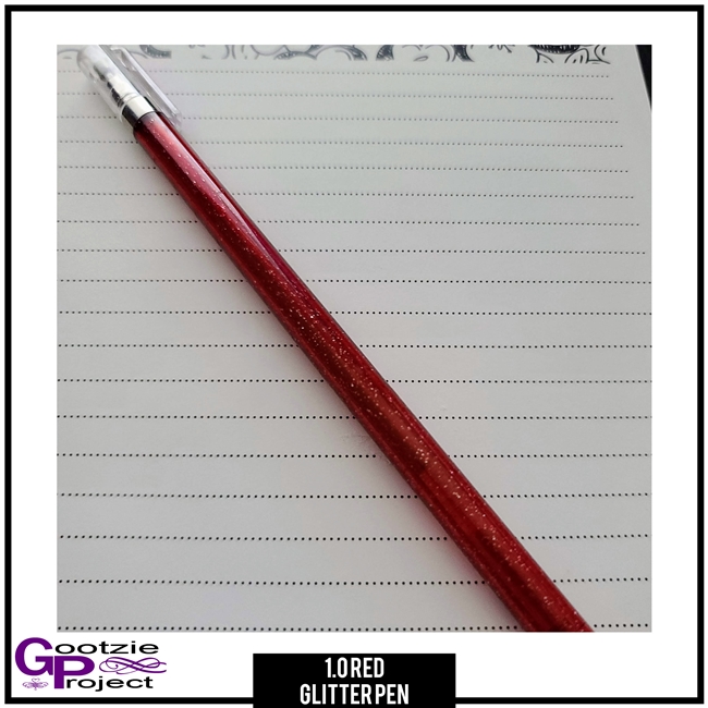 2020 September Box 1.0 Red Glitter Gel Pen