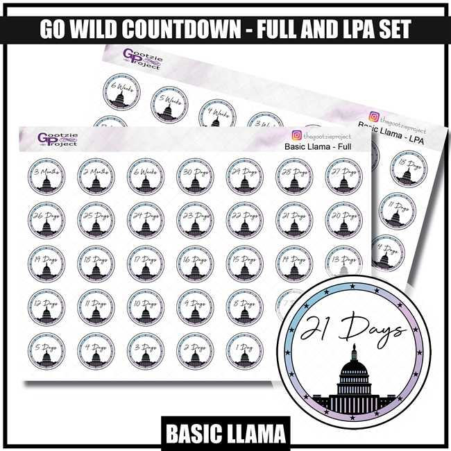 Basic Llama Go Wild 2023 washiNGTON Countdown