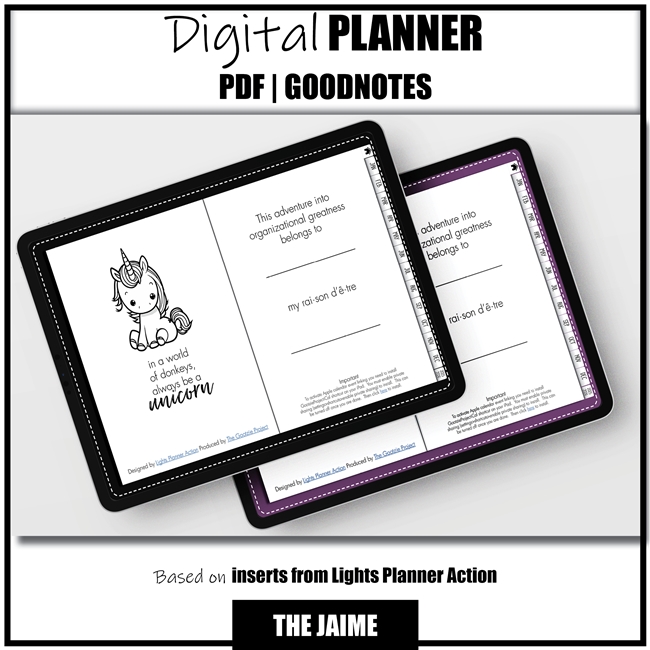 The Jaime | WO2P| Dated 2025| Goodnotes Planner