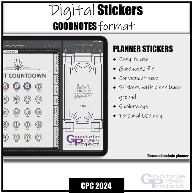 CPC 2024 Authentically Me Countdown| Goodnotes File | Digital Stickers