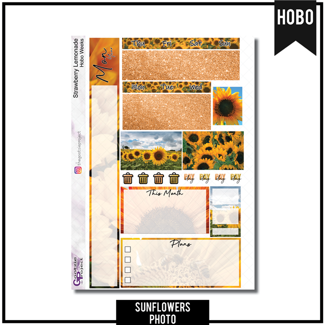 Sunflower Photo Hobo Monthly Kit