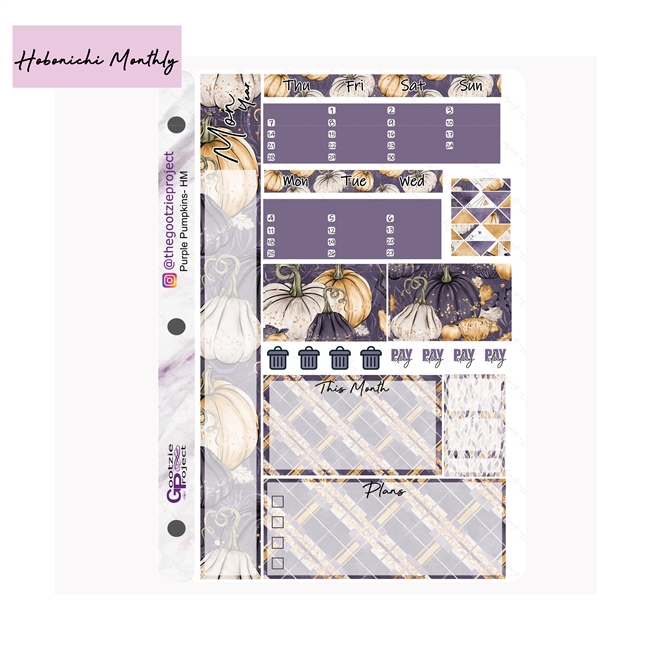 Purple Pumpkins Hobo Monthly Kit