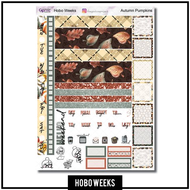 Autumn Pumpkins Hobo Weekly Kit