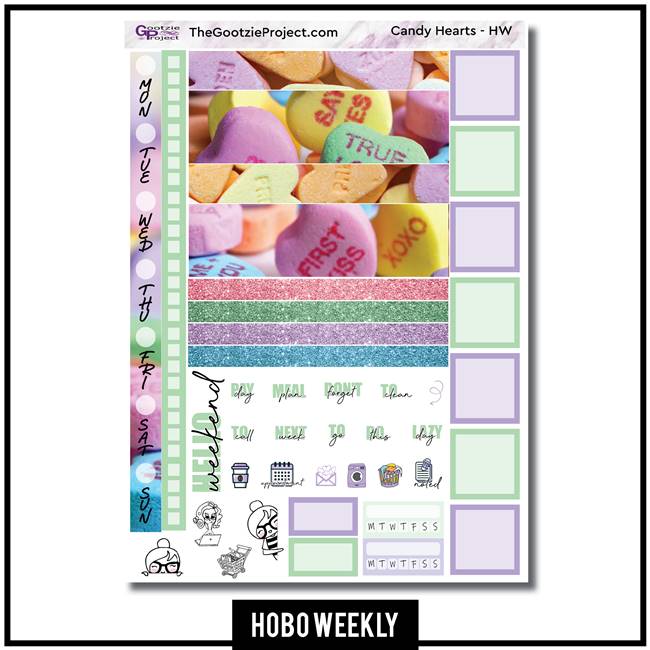 Candy Hearts Hobo Weekly Kit