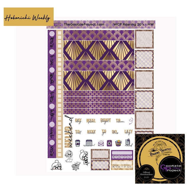 WCP Dark Purple Art Deco Hobo Weekly Kit