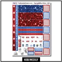Red and Blue Glitter Hobo Weekly Kit