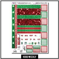 Red and Green Glitter Hobo Weekly