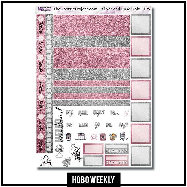 Rose Gold and Silver Hobo Weekly Kit