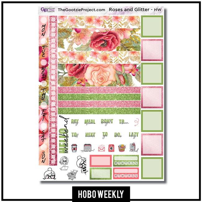 Roses and Glitter Hobo Weekly Kit