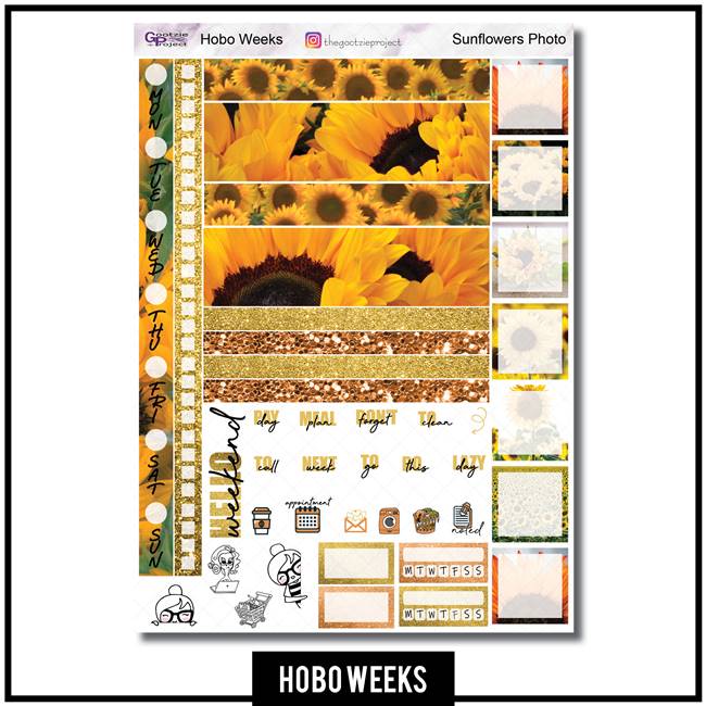 Sunflower Photo Hobo Weekly Kit
