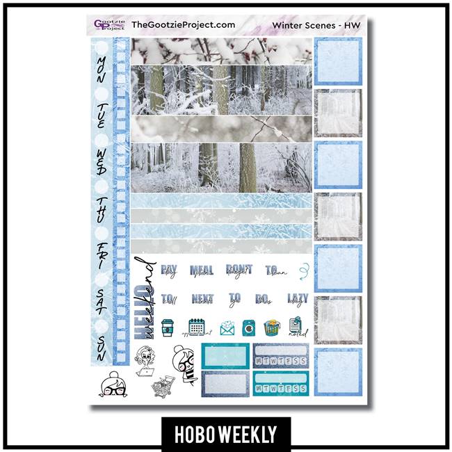 Winter Scenes Photo Hobo Weekly Kit