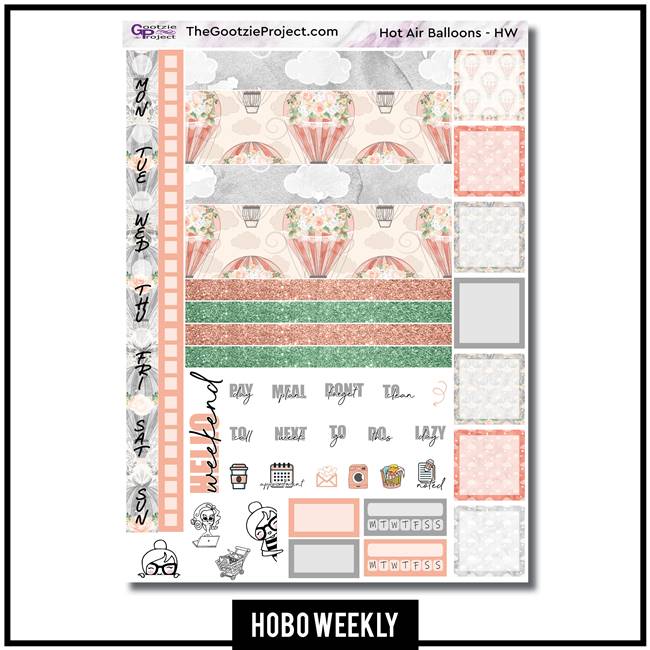 Spring Hot Air Balloon Hobo Weekly Kit
