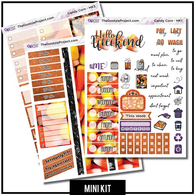 Candy Corn 3 Page Mini Photo Kit