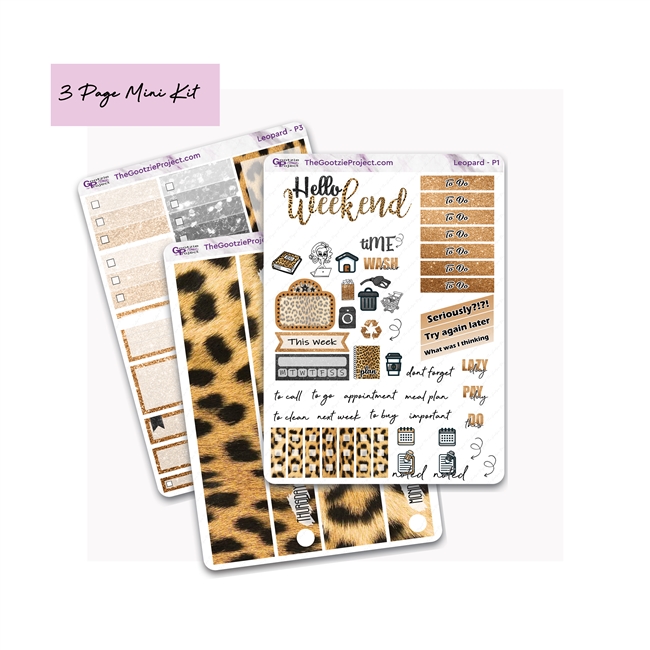 Leopard 3 Page Mini Photo Kit