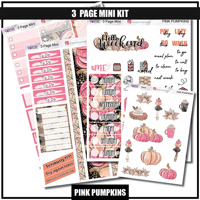 Pink Pumpkins 3 Page Mini Kit