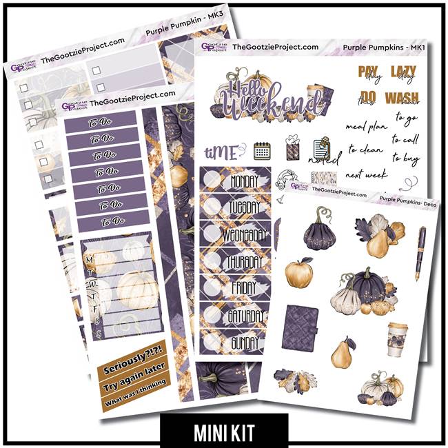 Purple Pumpkins 3 Page Mini Kit